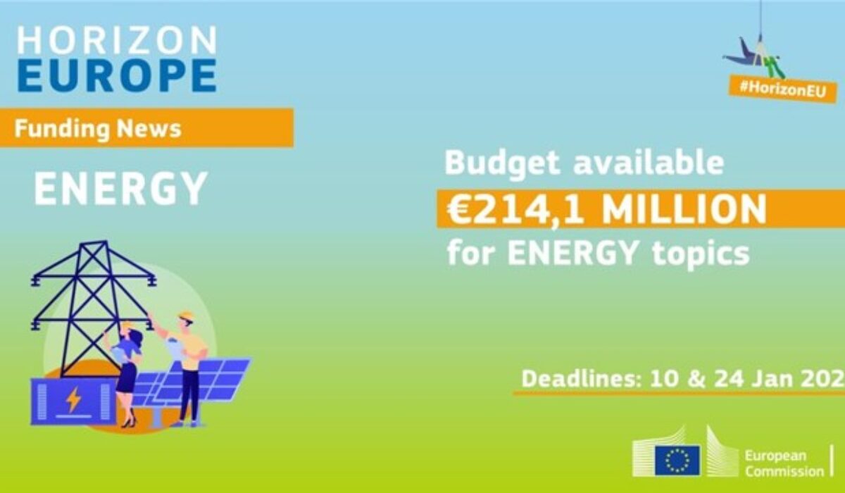 Disponibili 214,1 milioni di EUR in finanziamenti per progetti di ricerca e innovazione nel settore energetico